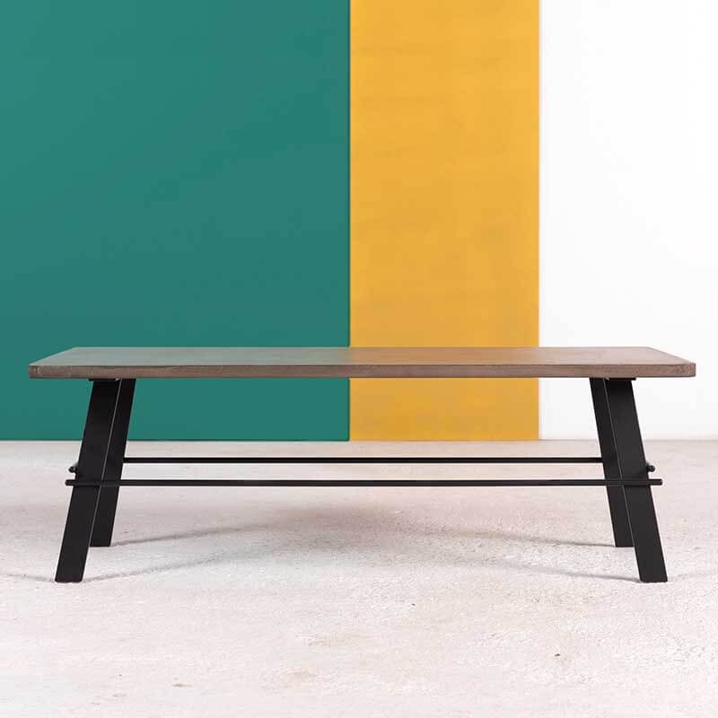 Table basse design rectangulaire en béton ciré fabrication française - Opale