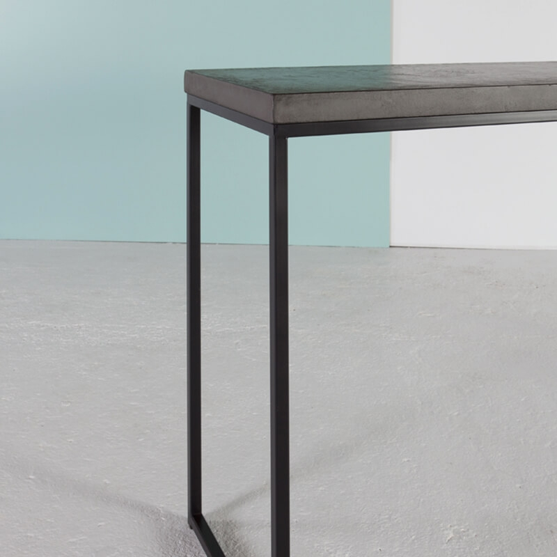 Console style industriel en béton ciré anthracite - Eternelle