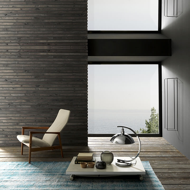 Table basse relevable en céramique beige - Bessy