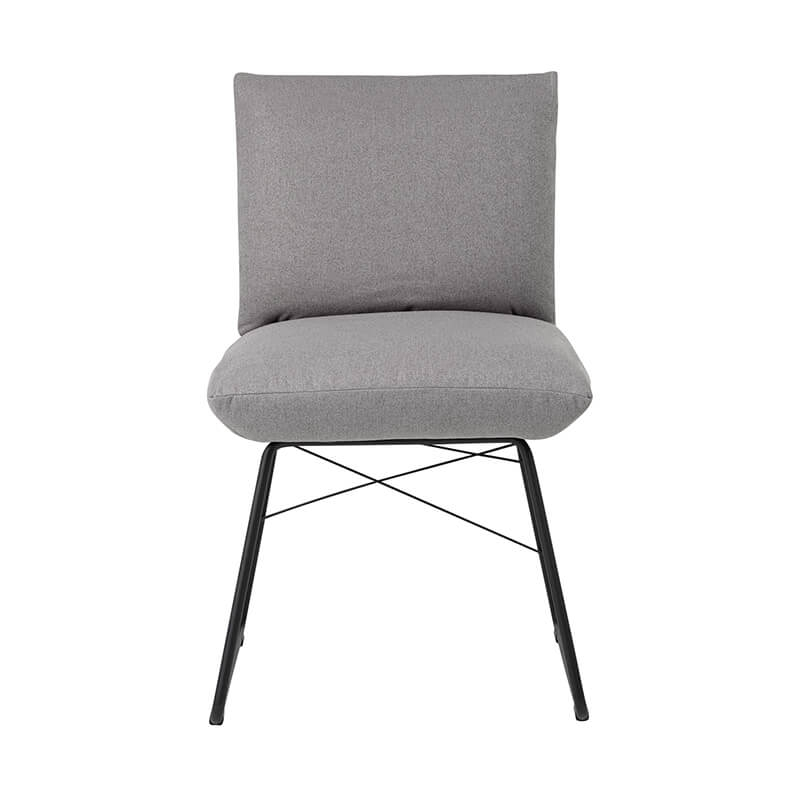 Chaise design grise avec structure en métal noir- Cosy Mobitec®