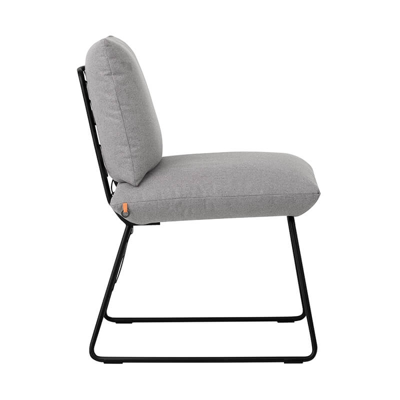 Chaise design grise avec structure en métal noir - Cosy Mobitec®