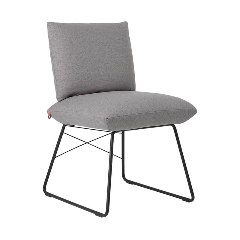 Chaise tendance grise avec structure en métal noir - Cosy Mobitec®