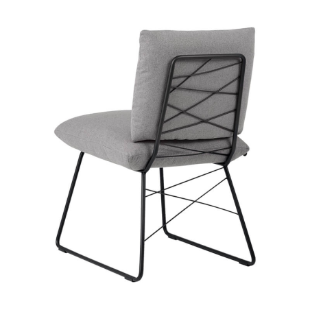 Chaise confortable grise avec structure en métal noir - Cosy Mobitec®