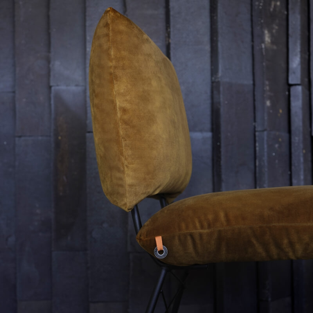 Chaise marron jaune avec structure en métal - Cosy Mobitec®