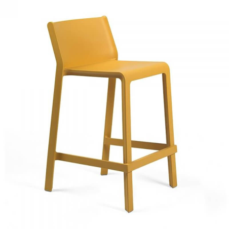 Tabouret snack de jardin empilable en polypropylène jaune - Trill mini