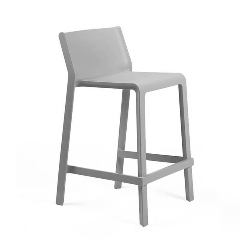 Tabouret snack de jardin empilable en plastique gris - Trill mini