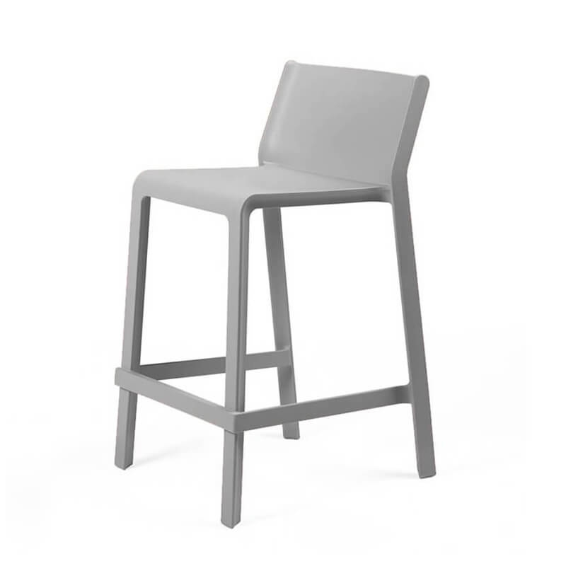 Tabouret snack de jardin empilable gris - Trill mini