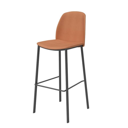 Tabouret de bar moderne orange - Olivia