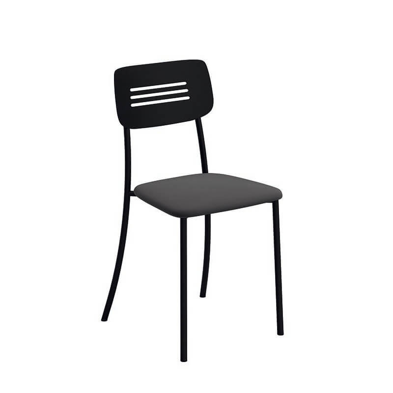 Chaise de cuisine moderne en métal noir - Miro