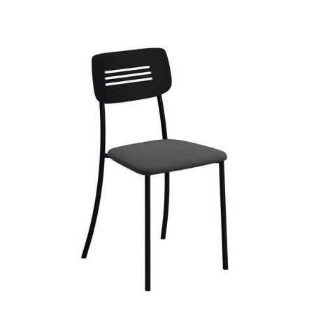 Chaise de cuisine moderne en métal noir - Miro