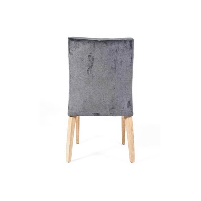 Chaise matelassée grise en tissu style contemporain - Matias 2 stack 