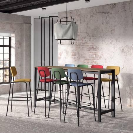 Table haute de bar hauteur 110 cm en stratifié  - Vienna