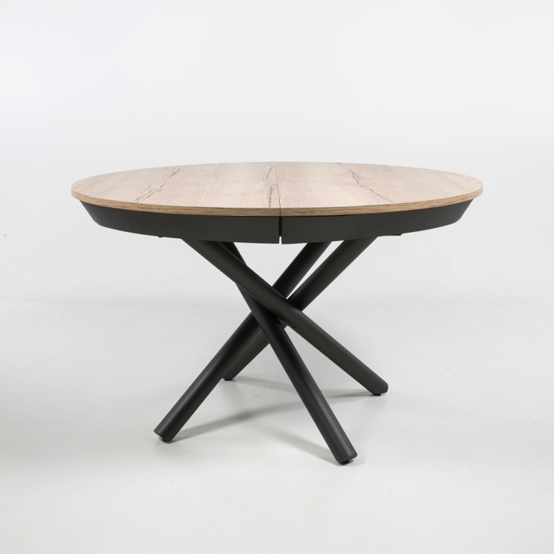 Table ronde extensible design pied central mikado - Fahrenheit