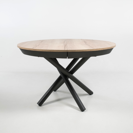 Table ronde extensible design pied central mikado - Fahrenheit