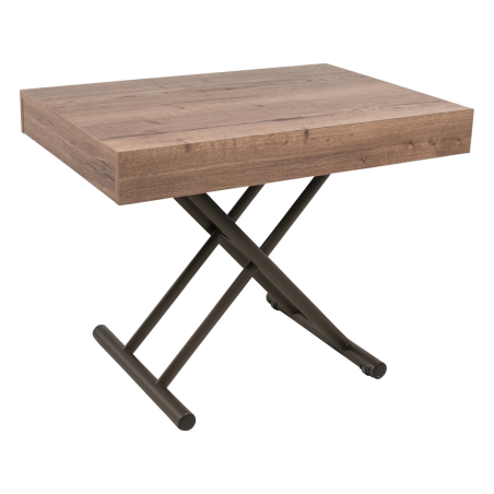 Table réglable en hauteur et extensible en mélaminé - Compact