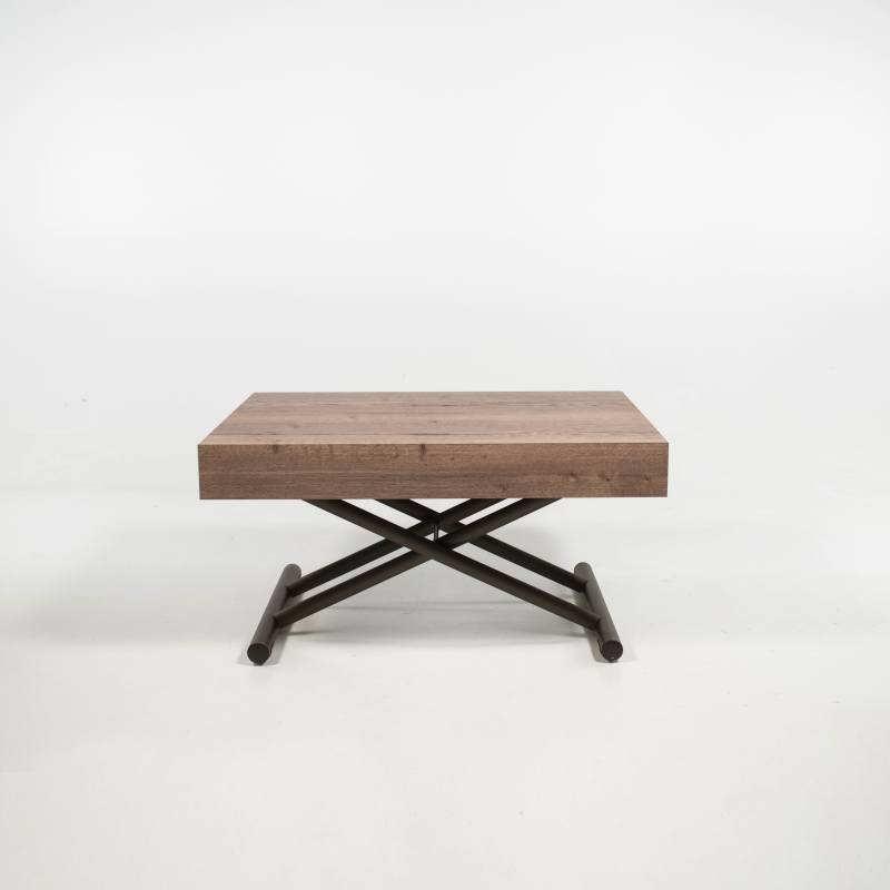 Table basse italienne réglable en hauteur et extensible en mélaminé - Compact