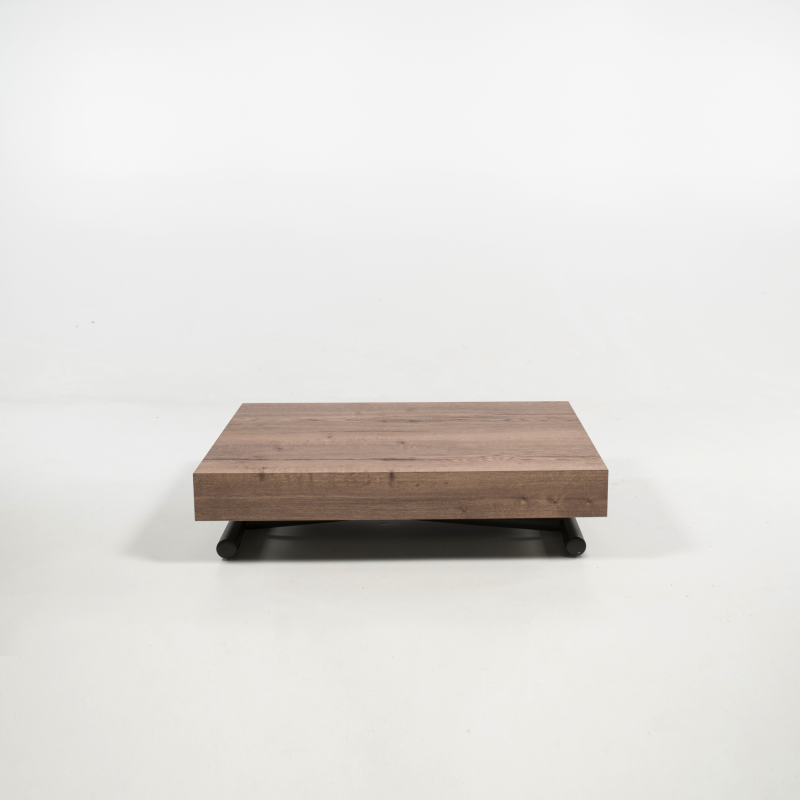 Table basse réglable en hauteur et extensible en mélaminé - Compact