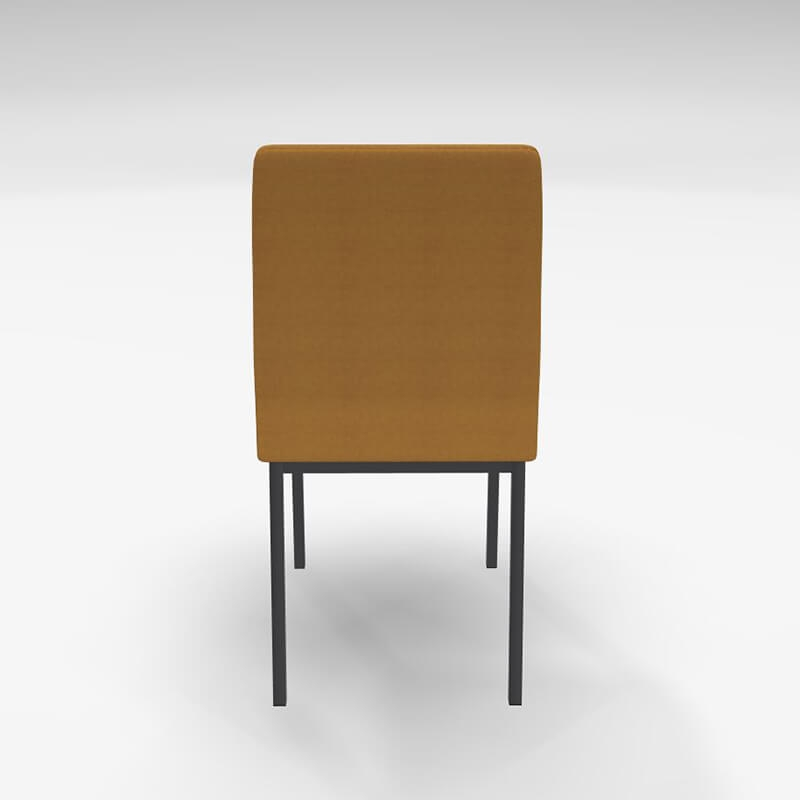  Chaise jaune rembourrée en métal et tissu style contemporain - Villa