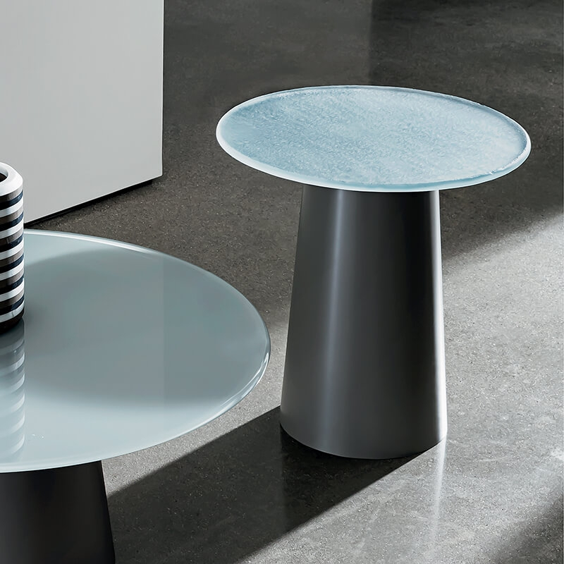 Table basse design ronde en verre - Totem Sovet®