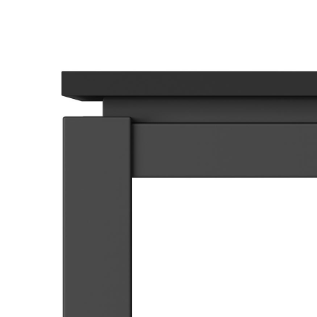 Table haute snack en stratifié couleur anthracite avec pieds en métal - Vicenza