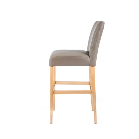 Tabouret de bar dossier matelassé style contemporain - BarFritz 2