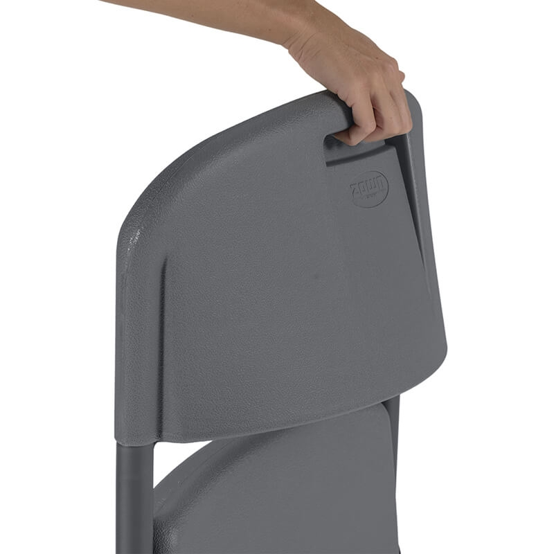  chaises pliable de collectivité Norman gris foncé