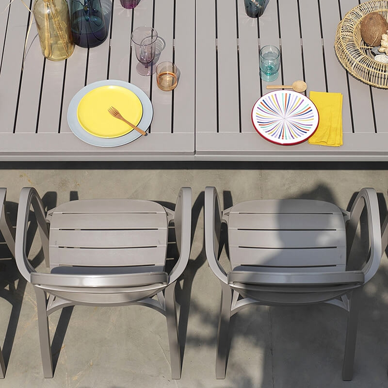 Fauteuil de jardin en polypropylène taupe - Palma