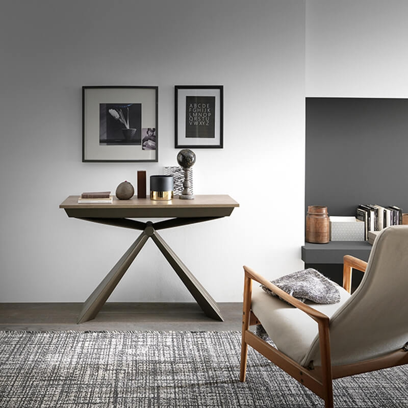 Console avec allonges design pieds en métal fabriquée en Italie - Genesi