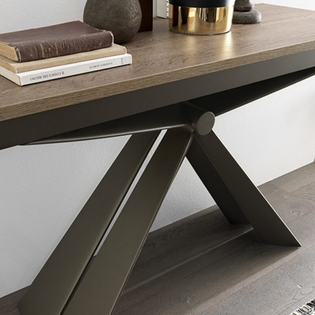 Console extensible design pieds en métal fabriquée en Italie - Genesi