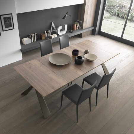 Table console avec allonges design pieds en métal fabriquée en Italie - Genesi