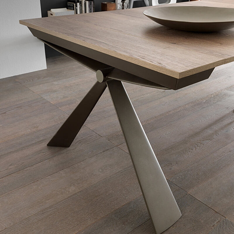 Console extensible design pieds en métal fabriquée en Italie - Genesi