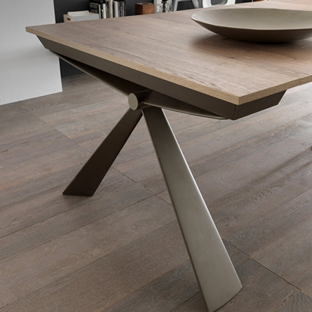 Console extensible design pieds en métal fabriquée en Italie - Genesi