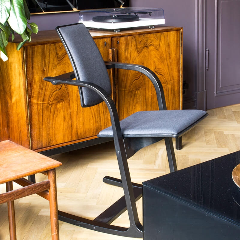 Chaise de travail ergonomique tissu noir - Actulum Varier®