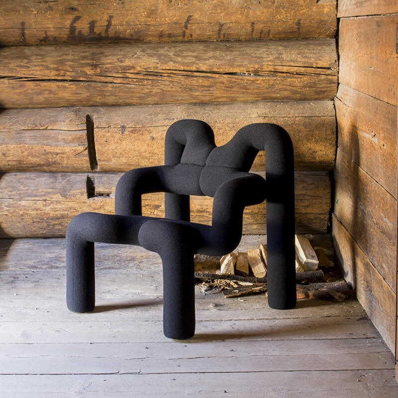 Fauteuil relax design en tissu noir - Ekstrem Varier®