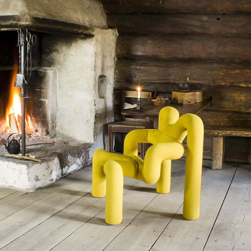 Fauteuil ergonomique design en tissu jaune - Ekstrem Varier®