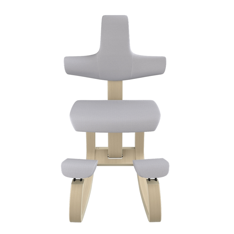 Chaise de travail à bascule en tissu gris - ThatSit Varier®