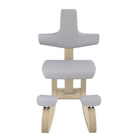 Chaise de travail à bascule en tissu gris - ThatSit Varier®