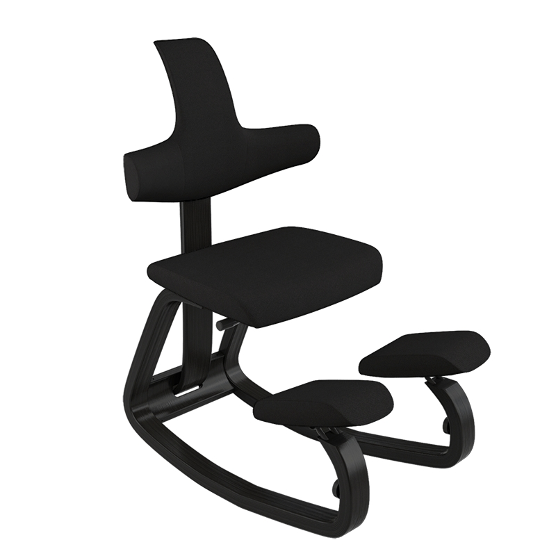 Fauteuil adapté pour mal dos en tissu noir - ThatSit Varier®
