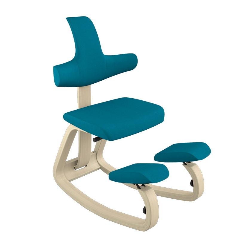 Chaise avec dossier ergonomique bleue - ThatSit Varier®