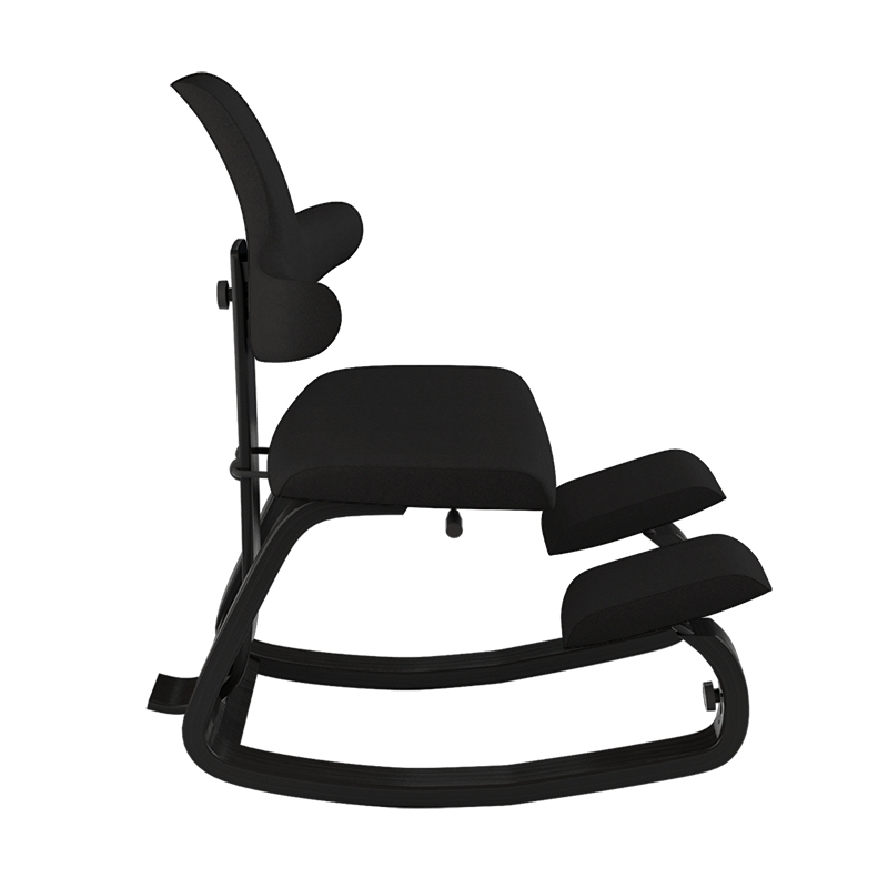 Chaise anti mal de dos pour le bureau en tissu noir - ThatSit Varier®