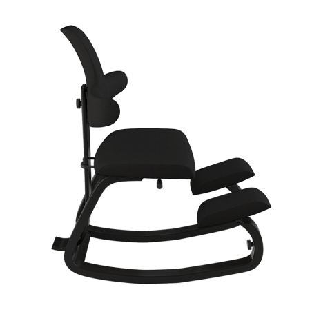 Chaise anti mal de dos pour le bureau en tissu noir - ThatSit Varier®