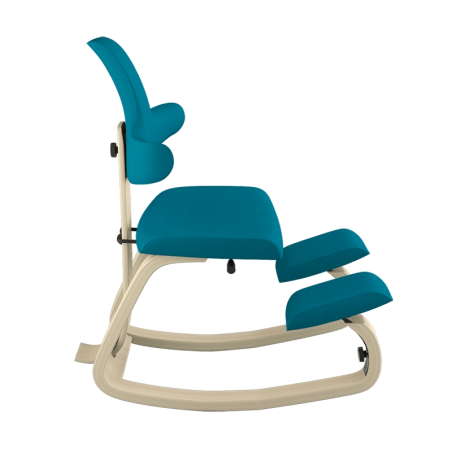 Chaise de travail ergonomique en tissu bleu - ThatSit Varier®