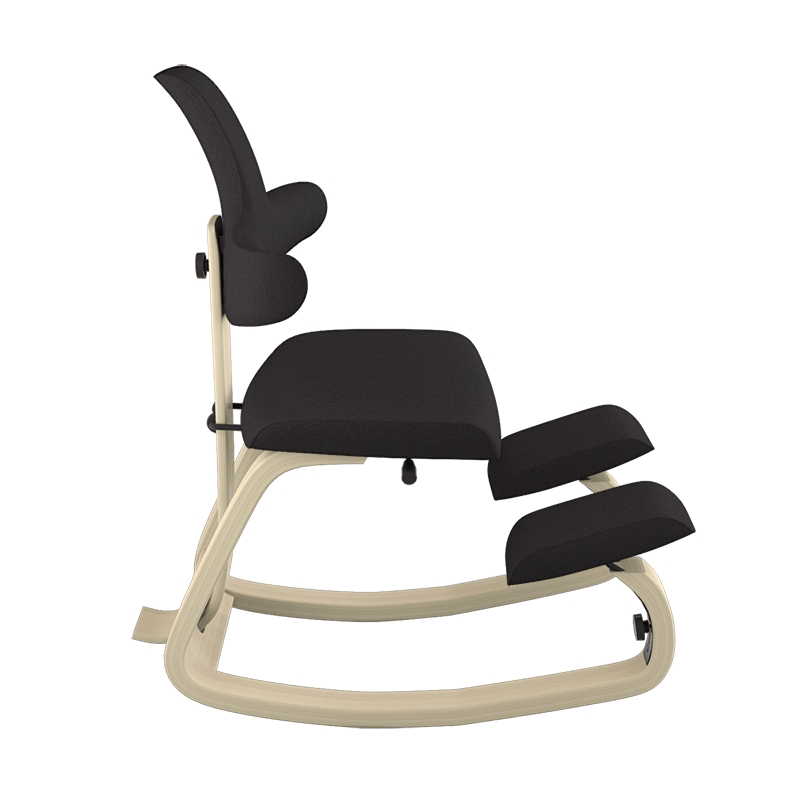 Chaise assise genoux en tissu noir - ThatSit Varier®