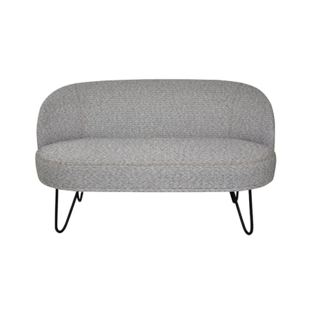 Canapé 2 places gris tendance made in France avec pieds épingle - Léa