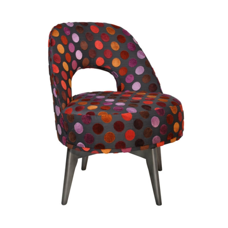 Chauffeuse de salon à pois assise rotative - Hugo