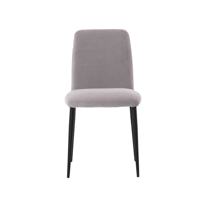 Chaise de séjour en tissu gris et pieds métal - Rob Mobitec