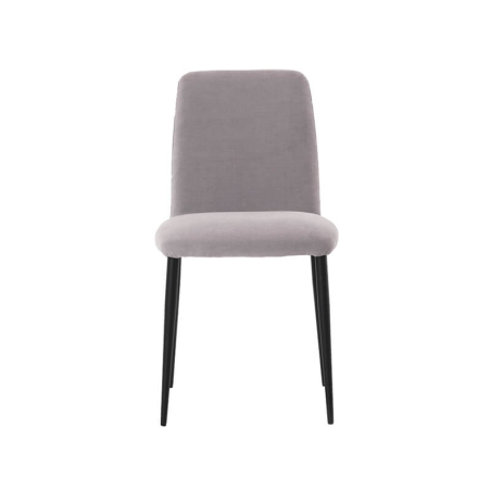 Chaise de séjour en tissu gris et pieds métal - Rob Mobitec