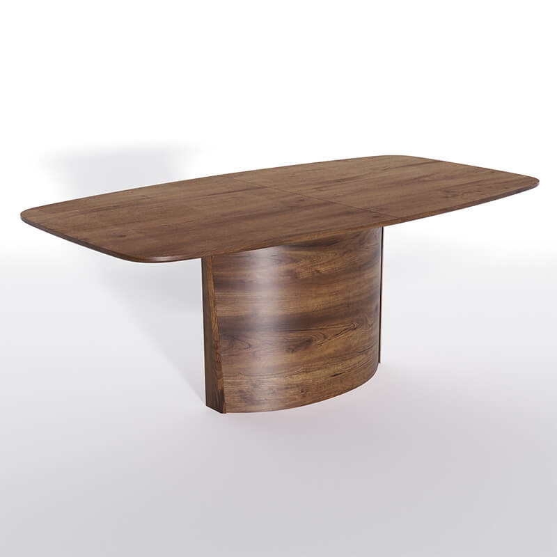 Table avec allonges pied central style scandinave - SM116-117