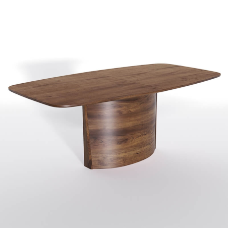 Table avec allonges pied central style scandinave - SM116-117