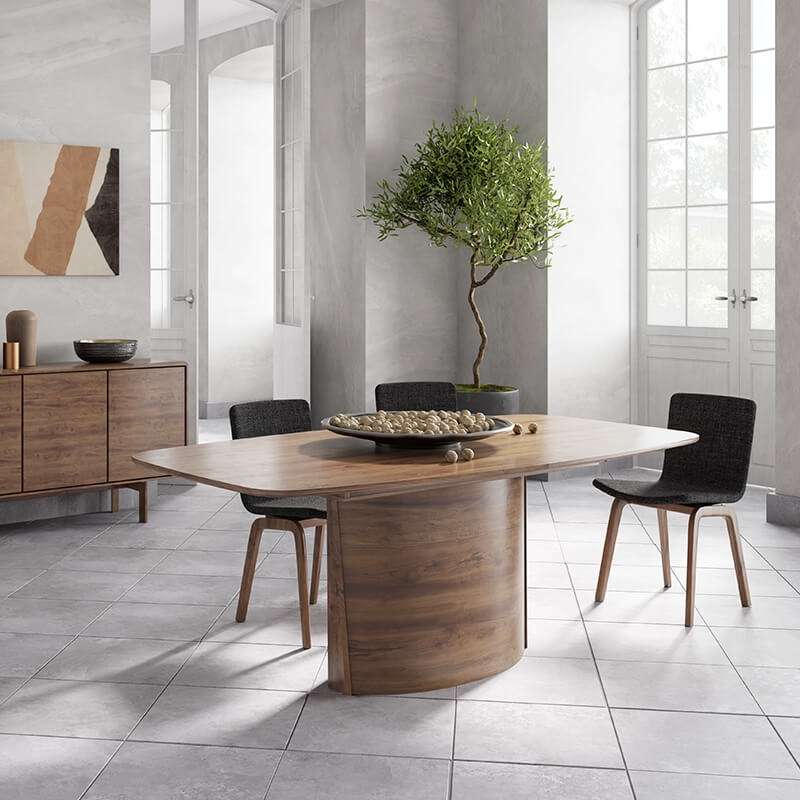 Table extensible pied central style scandinave - SM116-117